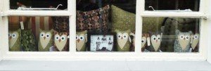 Melin Tregwynt Mill owl doorstops and cushions